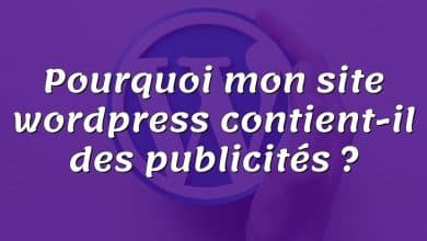 Pourquoi mon site wordpress contient-il des publicités ?